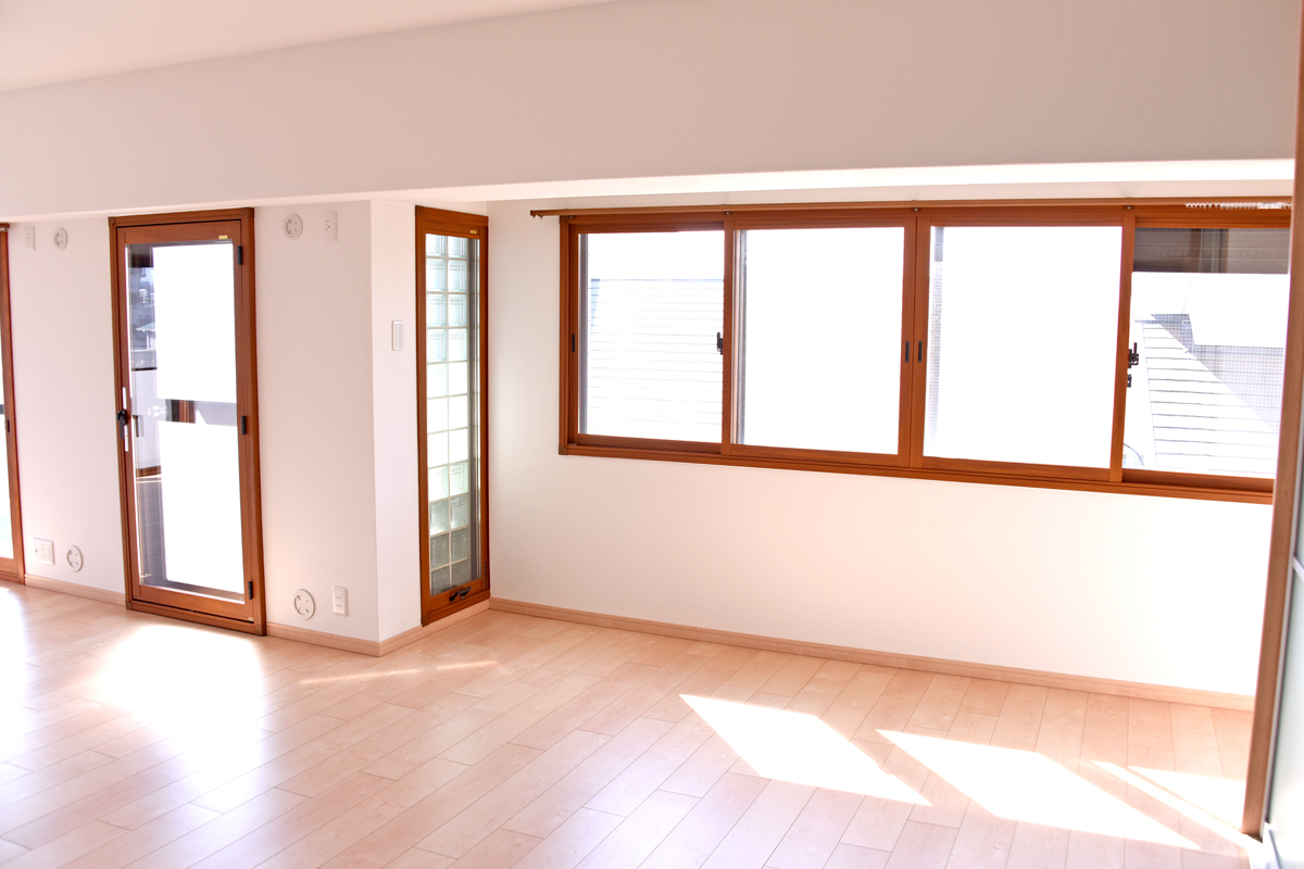 施工事例 ご実家のマンションフルリフォーム LDK 二重窓