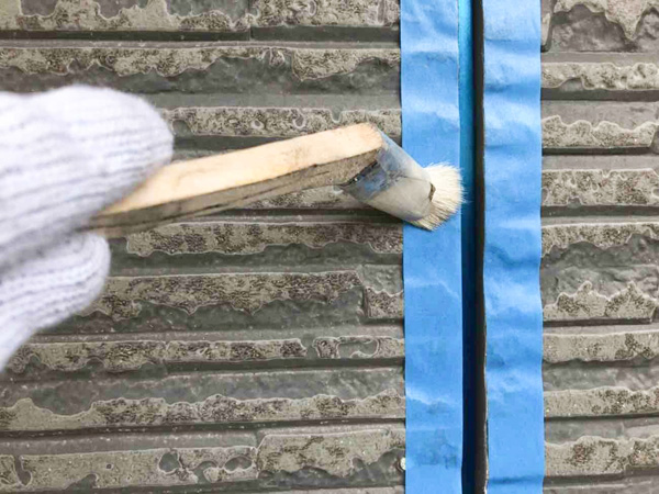 施工事例 摂津市千里丘 T様邸 屋根・外壁塗装 目地シーリング プライマー塗布