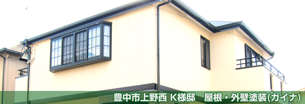 豊中市上野西 K様邸 屋根・外壁塗装(ガイナ)