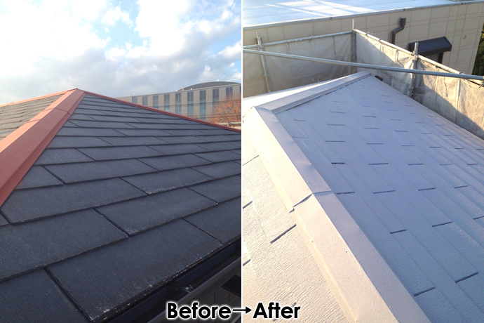 屋根塗装before after02