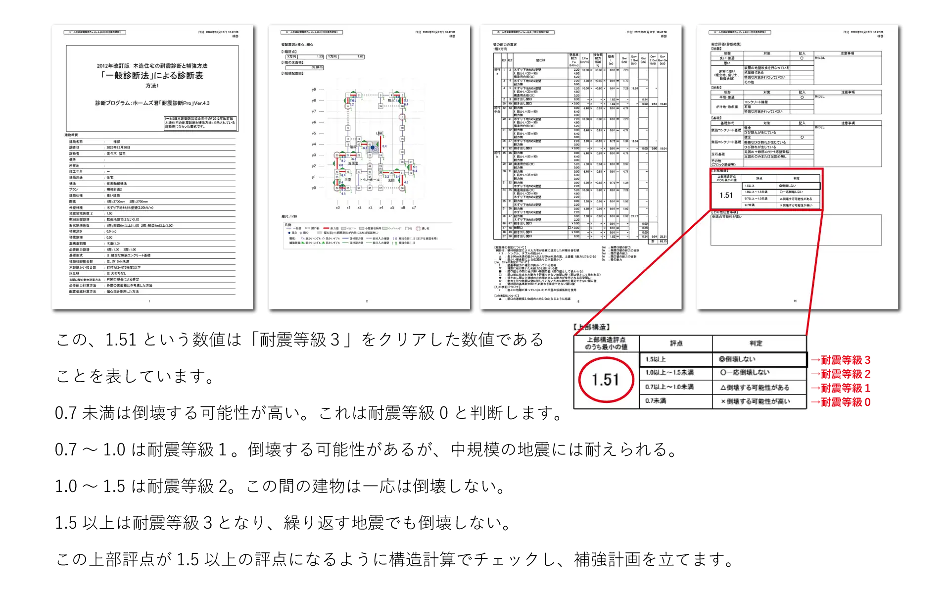 クローバーハウスの耐震診断書