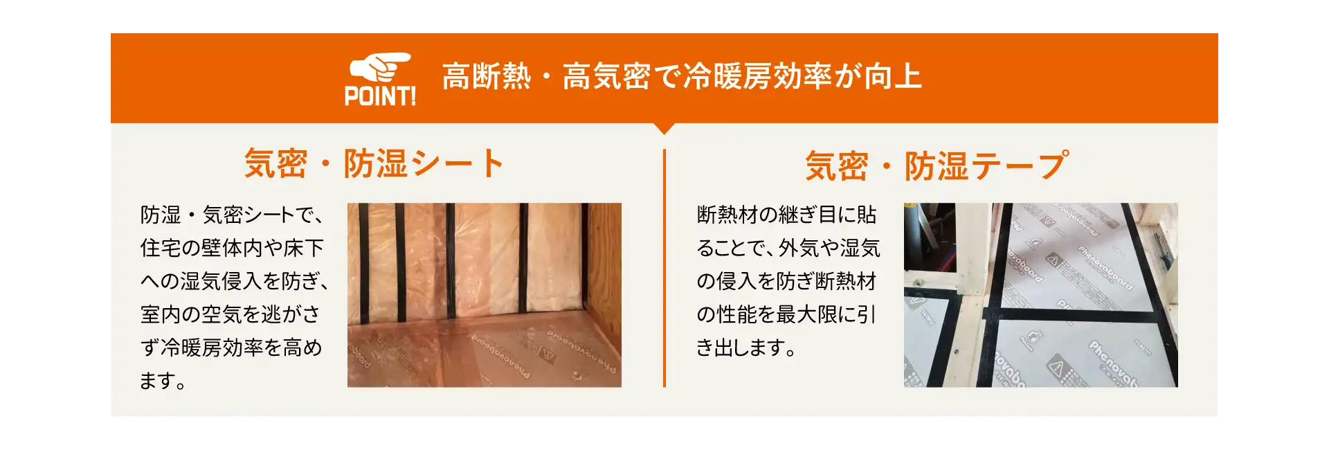 高断熱・高気密で冷暖房効果が向上